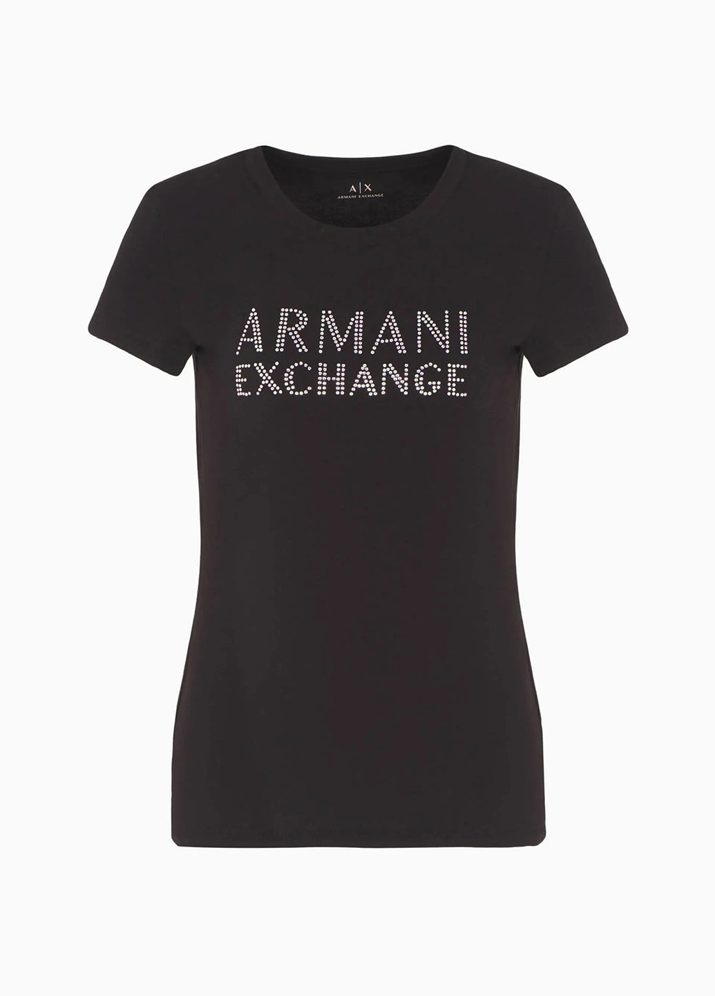 Черная летняя футболка Armani Exchange