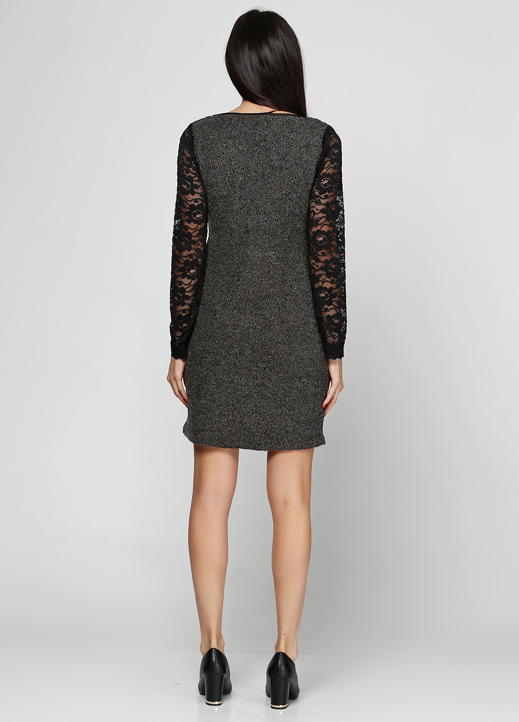 Темно-сіра кежуал сукня Comma однотонна