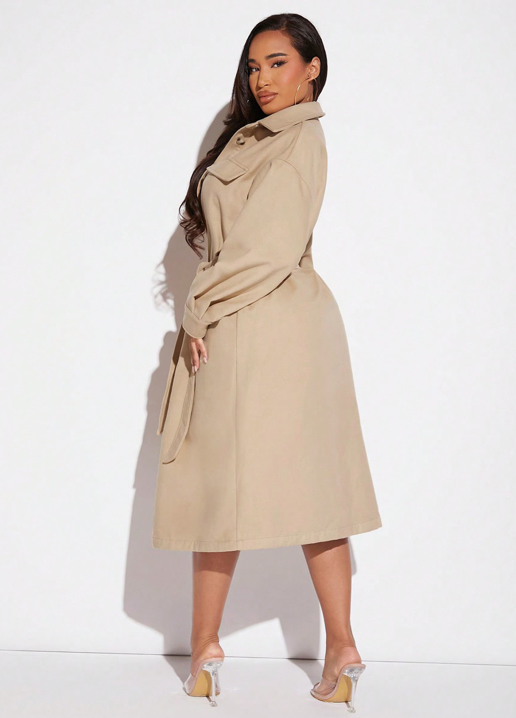 Плащ SHEIN тренчкот на гудзиках демісезон (323464834)