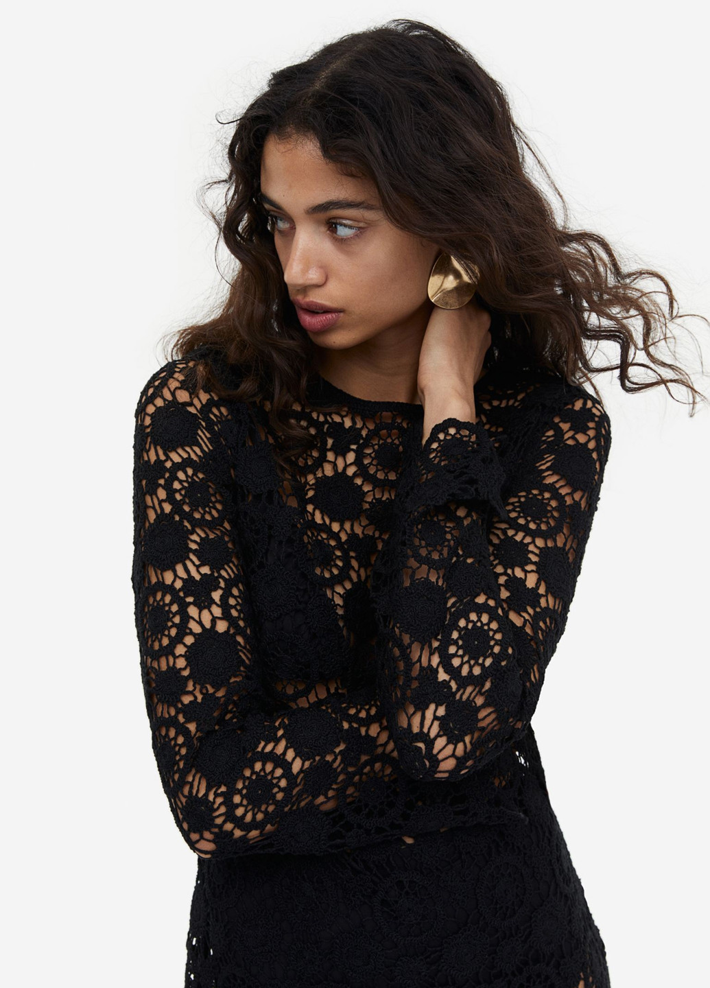 Черное кэжуал платье H&M однотонное