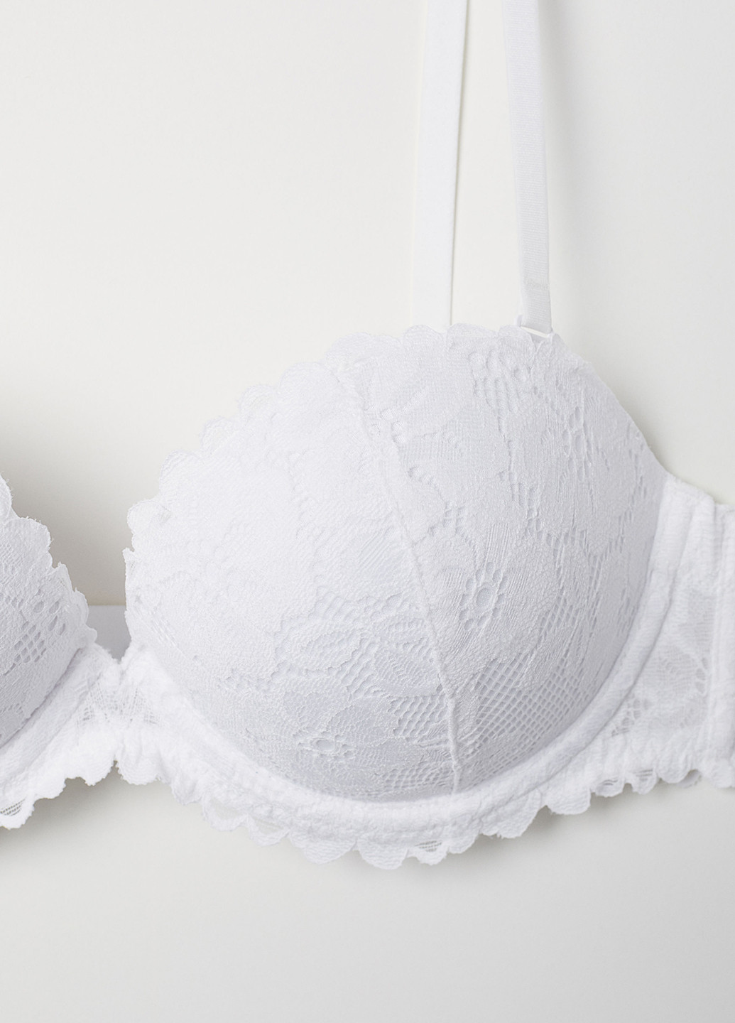 Білий бюстгальтер H&M з кісточками поліамід