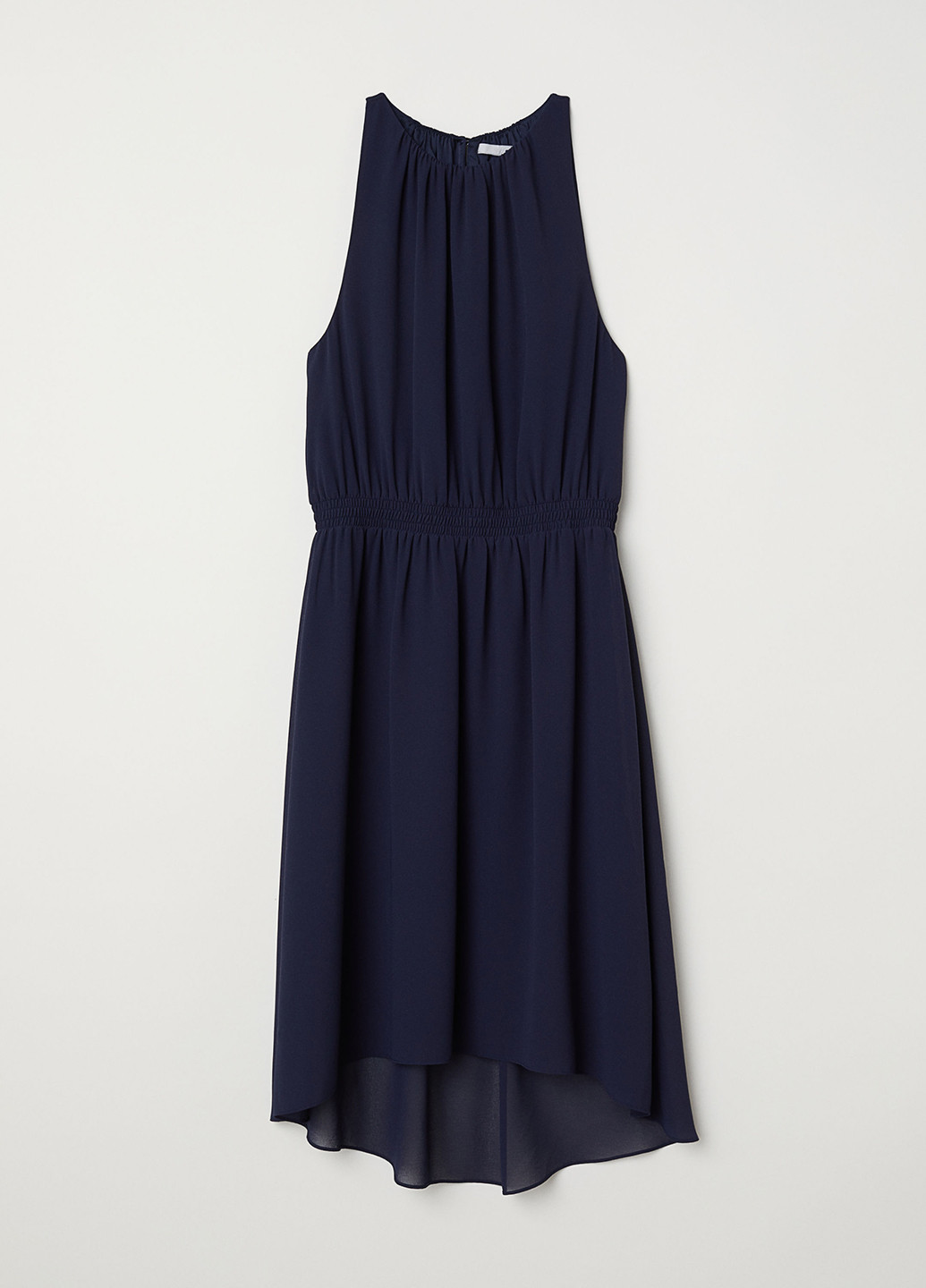 Темно-синя коктейльна сукня кльош H&M однотонна