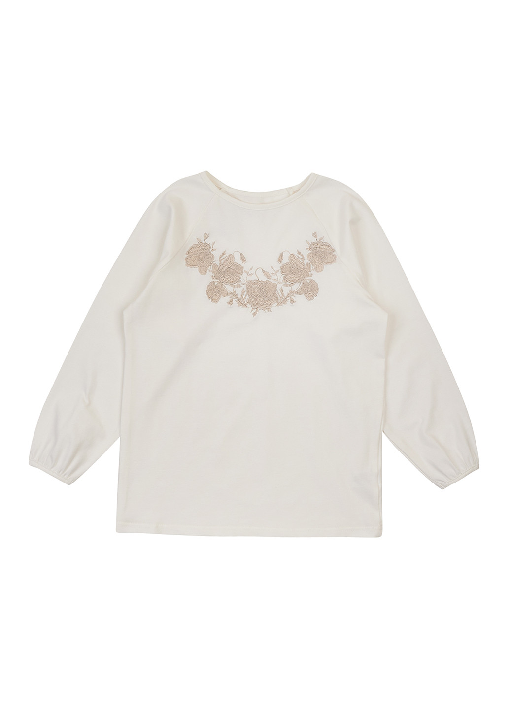 Молочная вышиванка Фламинго узор однотонный хлопок, стрейч кулир (303403272)