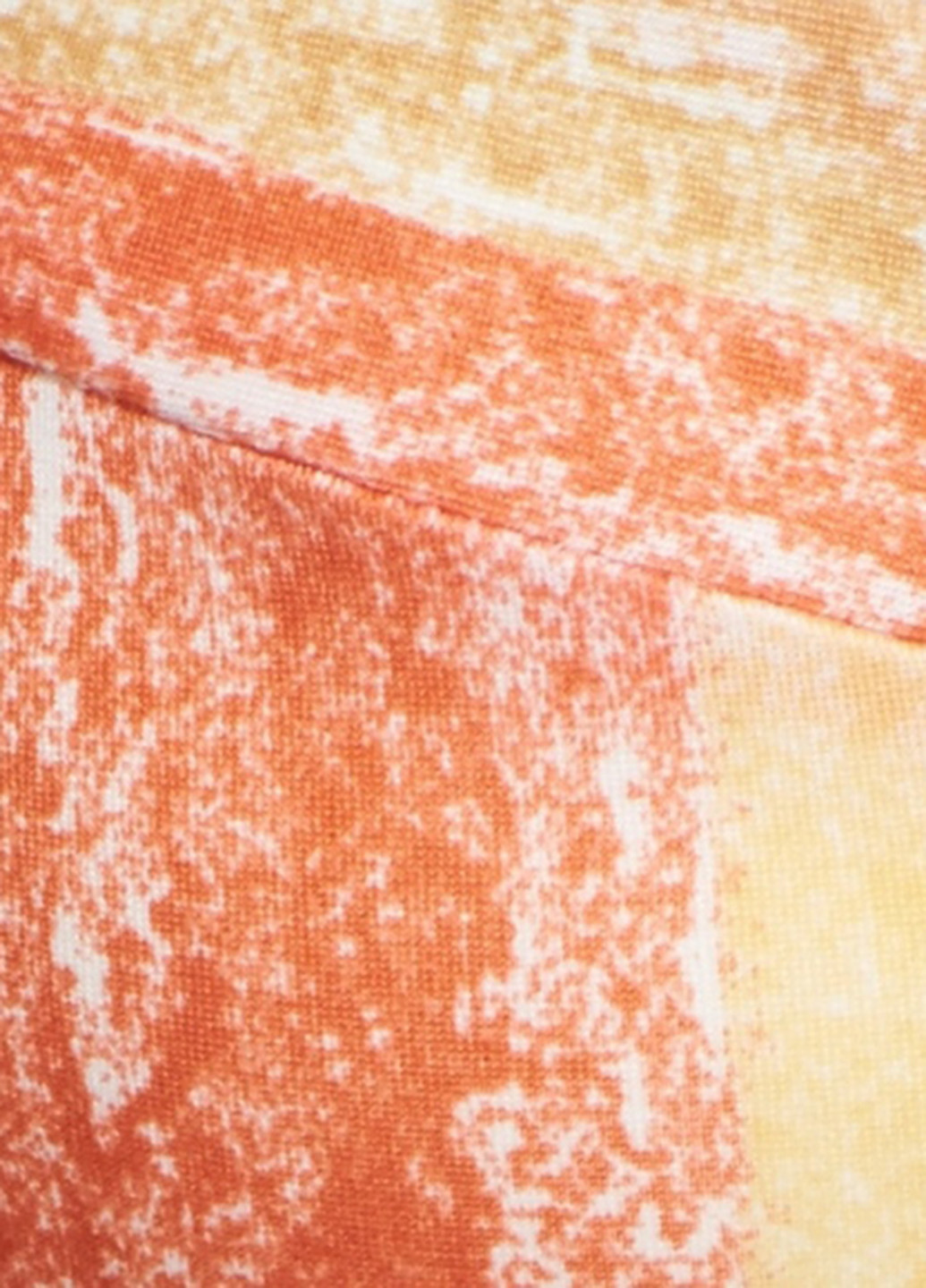 Оранжевые купальные трусики-плавки с абстрактным узором RVCA