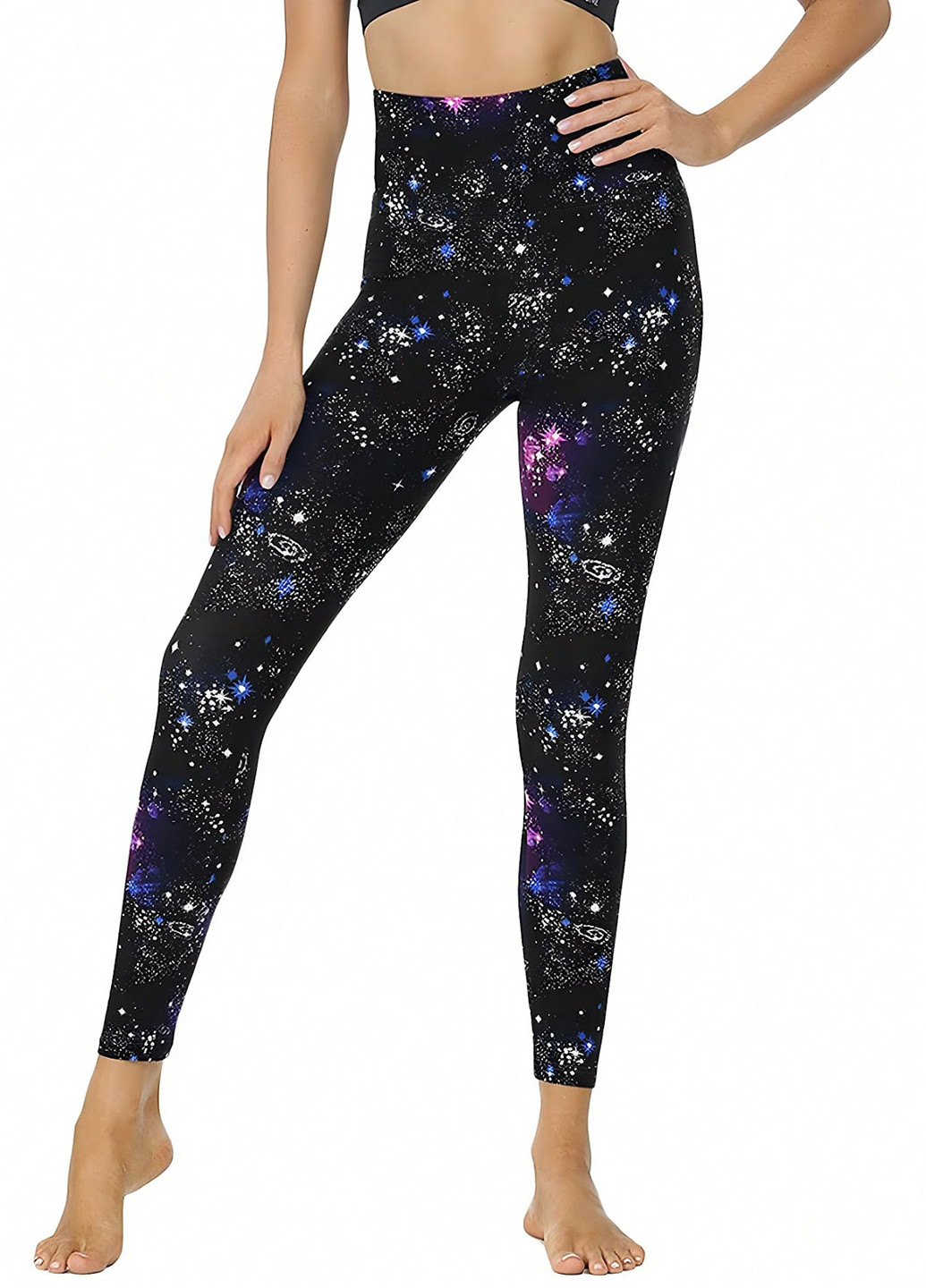 Черные демисезонные леггинсы SHEIN