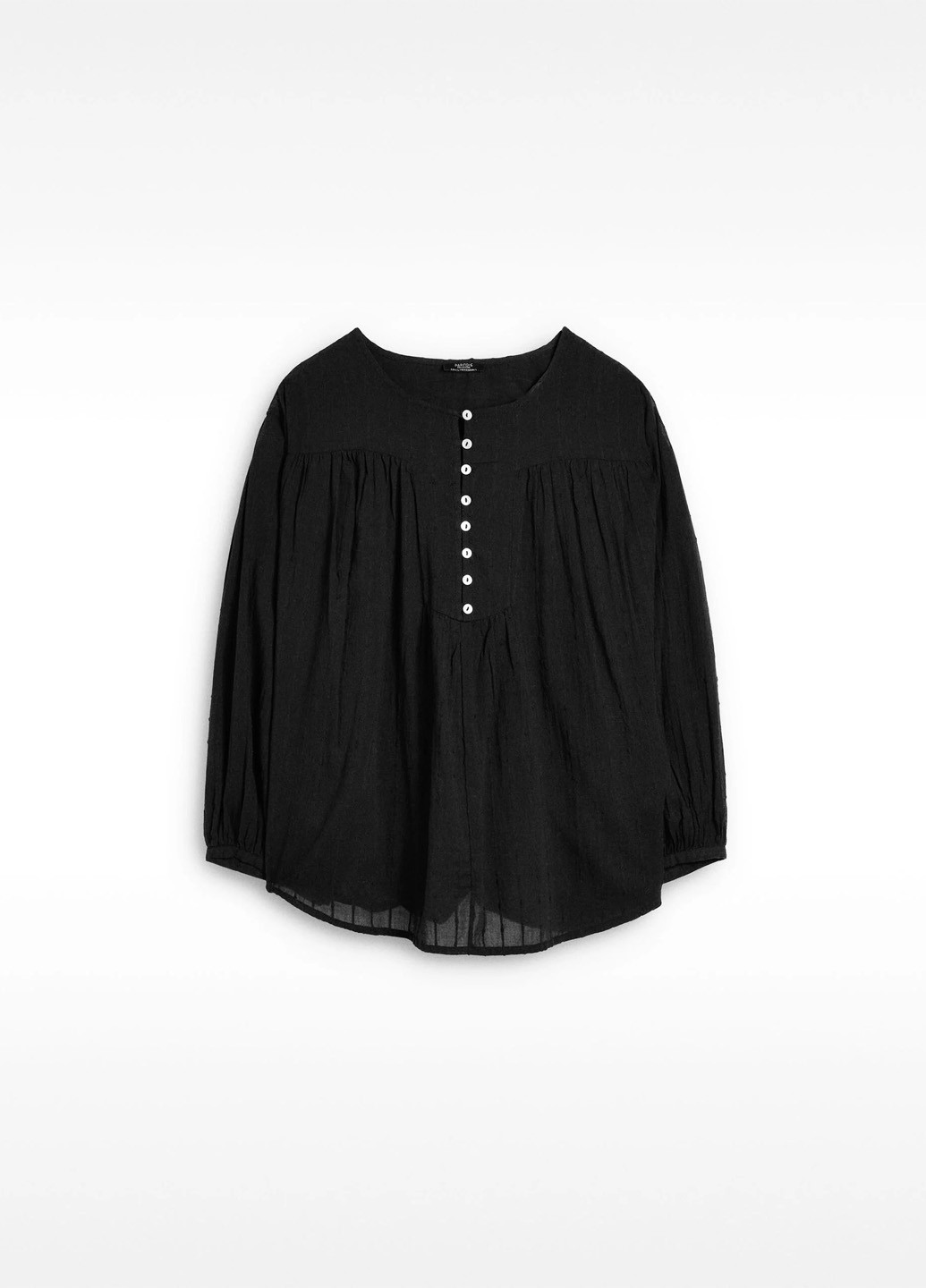 Чорна блуза з баскою Parfois
