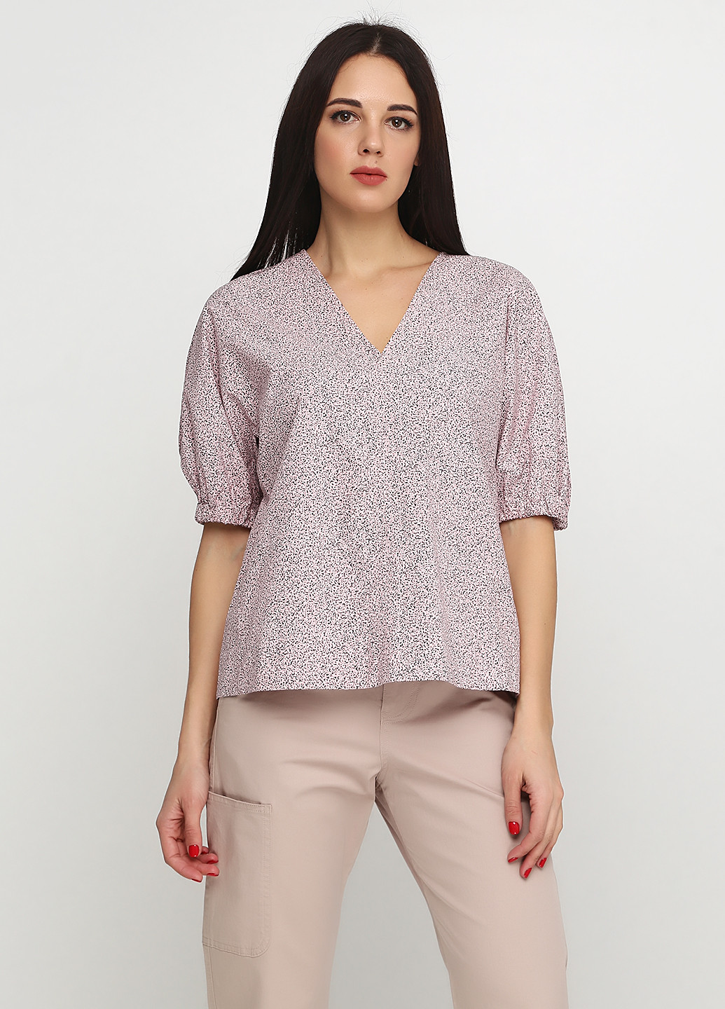 Бледно-розовая летняя блуза Cos