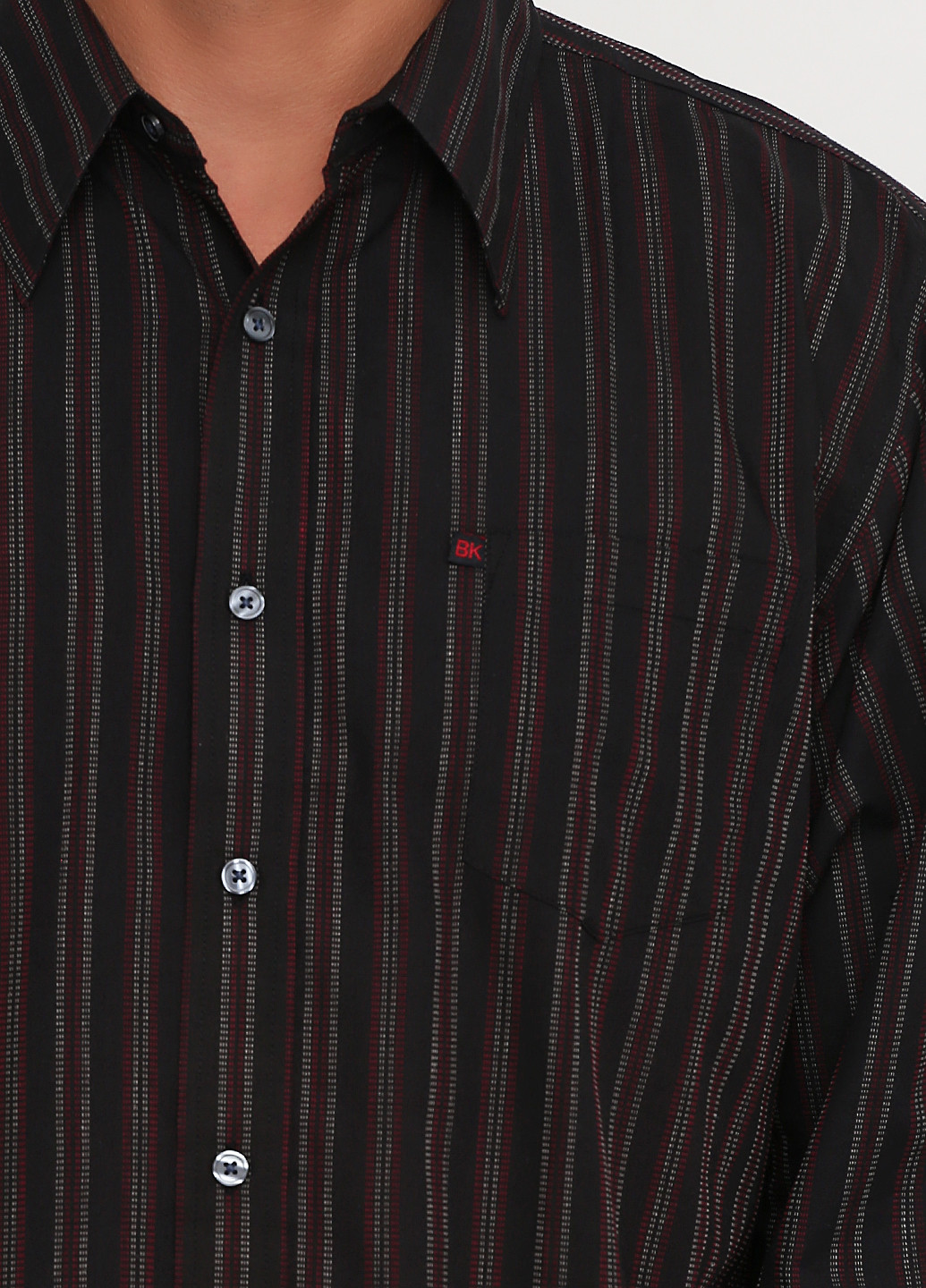 Черная кэжуал рубашка в полоску Mark