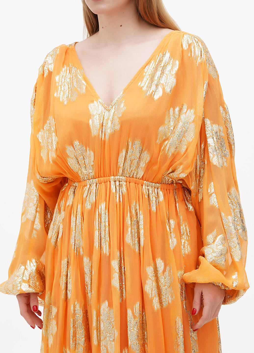 Оранжевое кэжуал платье с открытой спиной Boohoo однотонное