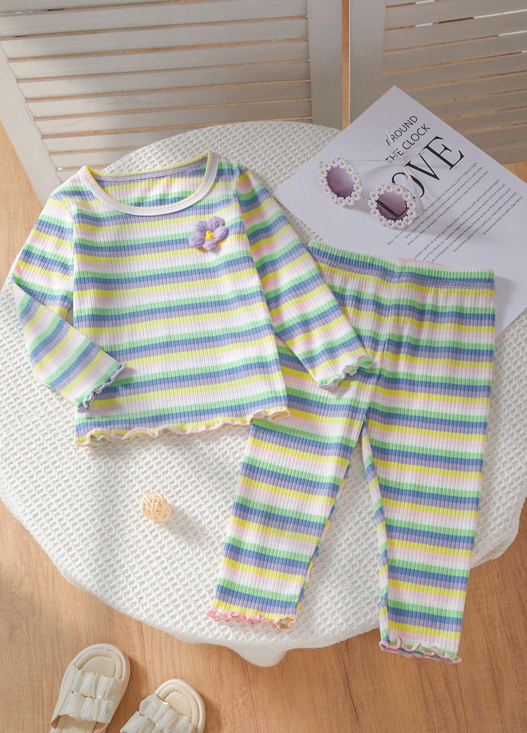 Комбінований демісезонний костюм (лонгслів, легінси) SHEIN