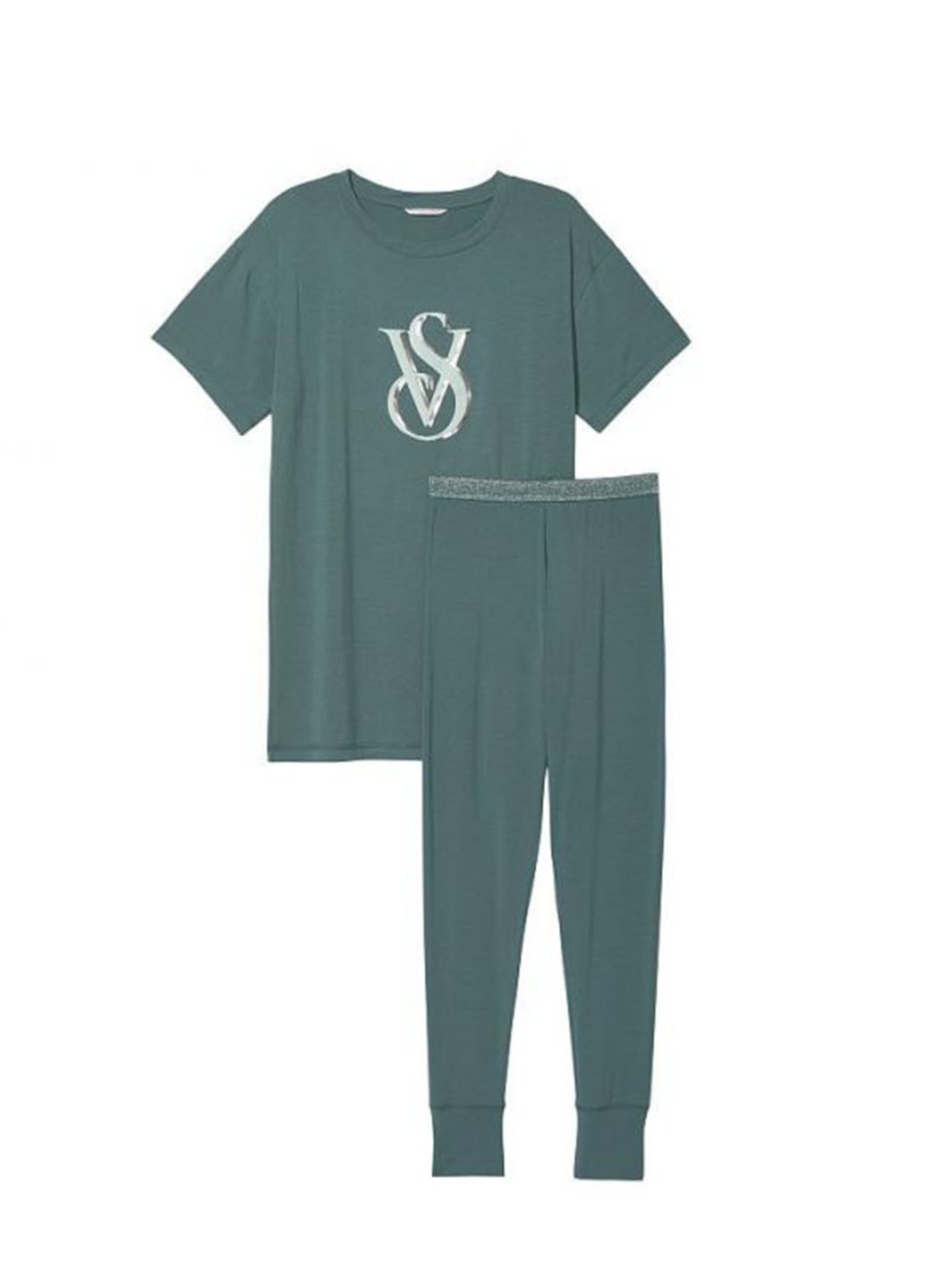 Зеленая всесезон пижама (футболка, леггинсы) Victoria's Secret