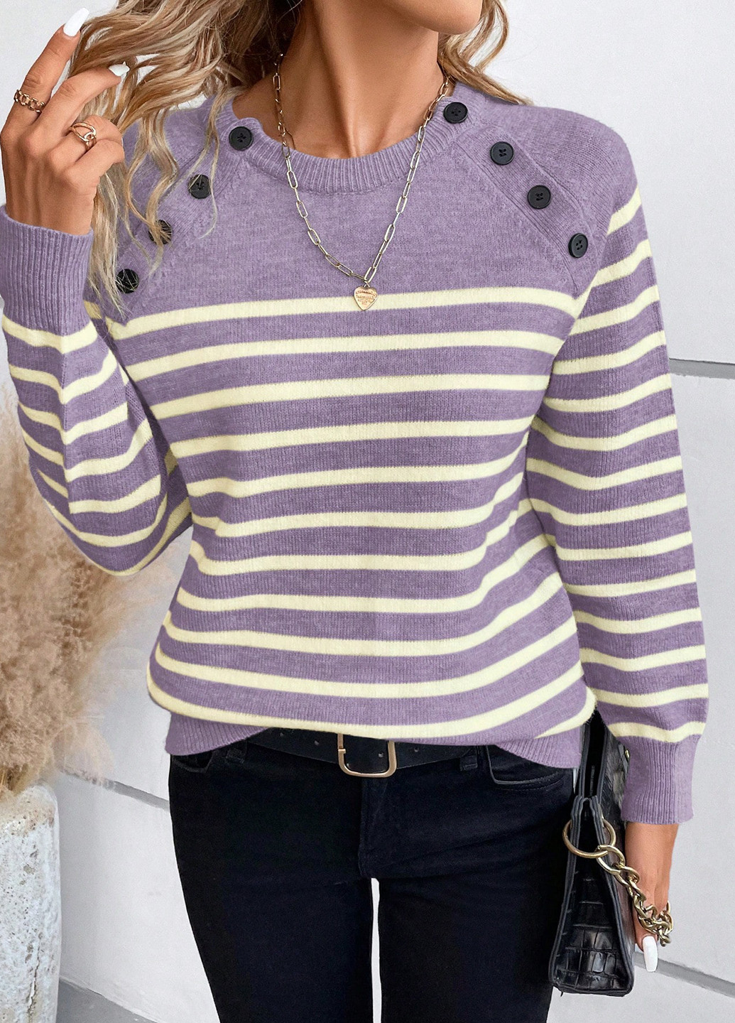 Фиолетовый демисезонный джемпер джемпер SHEIN