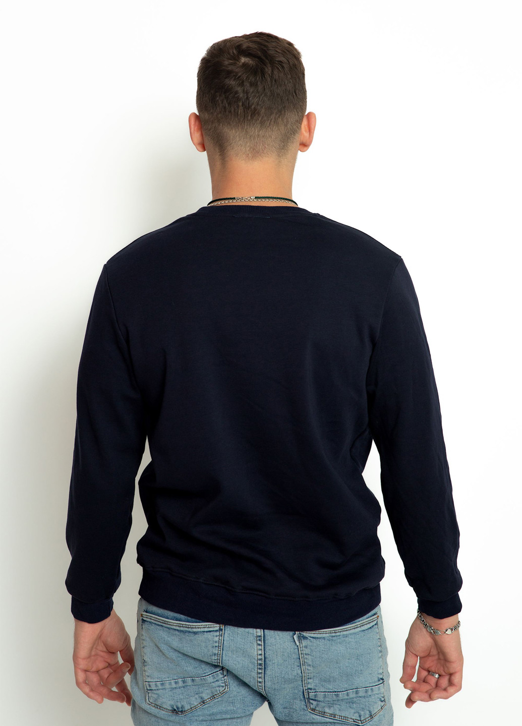 Темно-синий свитшот Time of Style однотонный без декора (306717112)