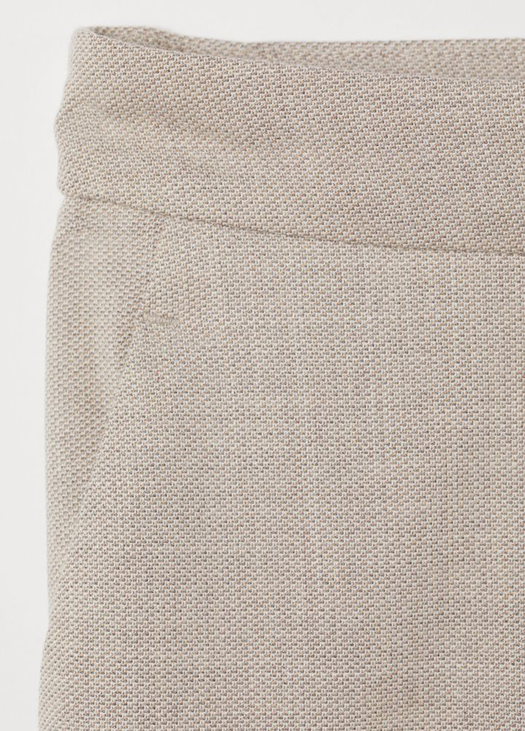 Бежевые кэжуал демисезонные зауженные, укороченные брюки H&M