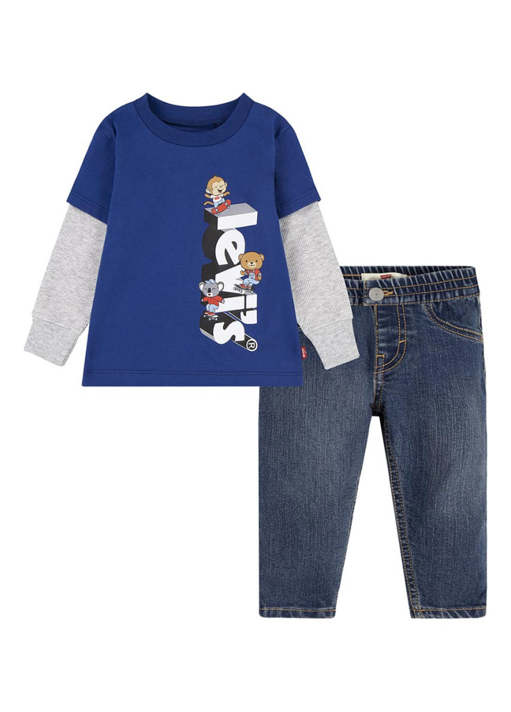 Комбінований демісезонний комплект (лонгслів, джинси) Levi's