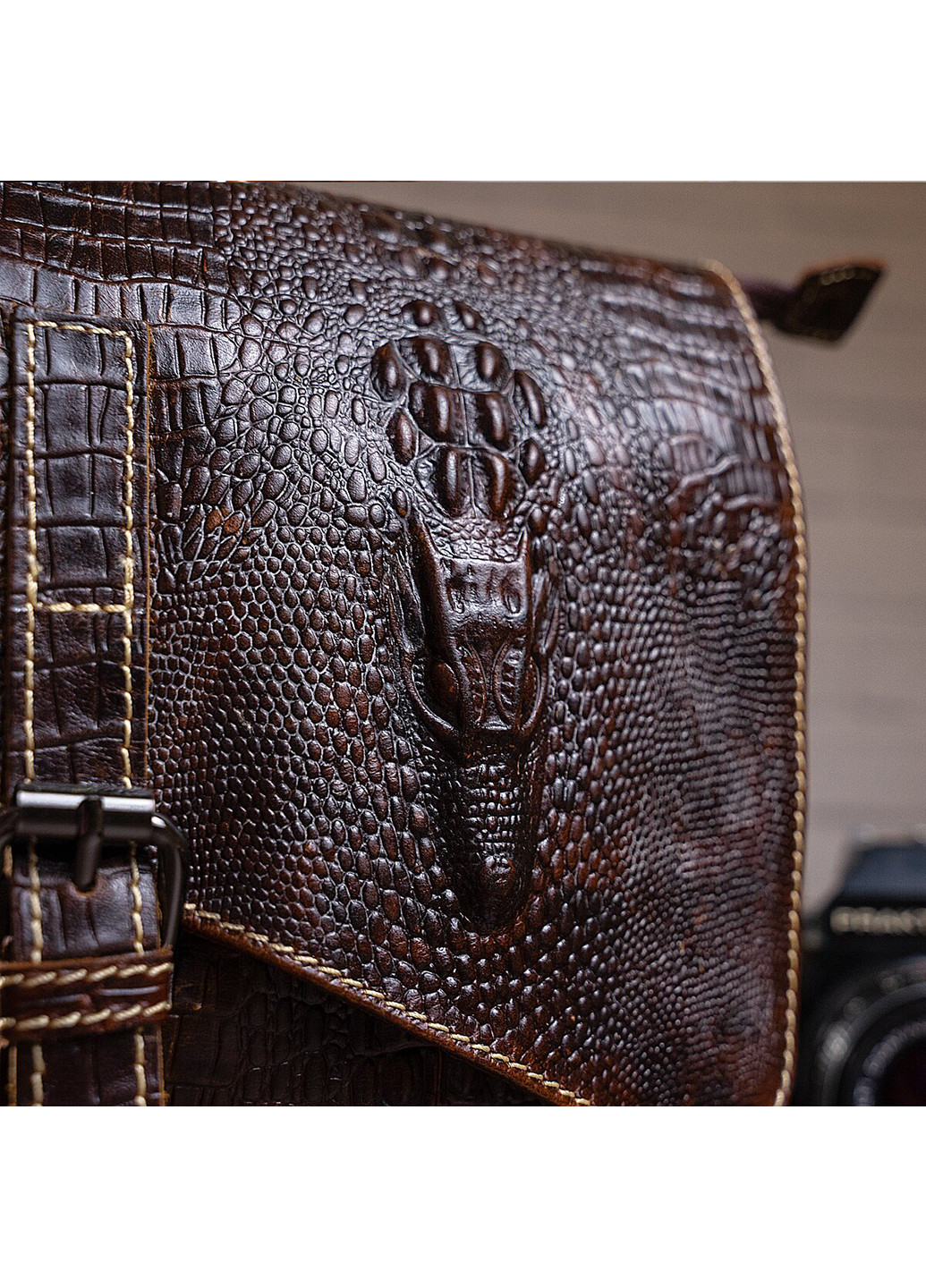 Чоловіча шкіряна сумка 21х17х1 см Vintage (242188673)