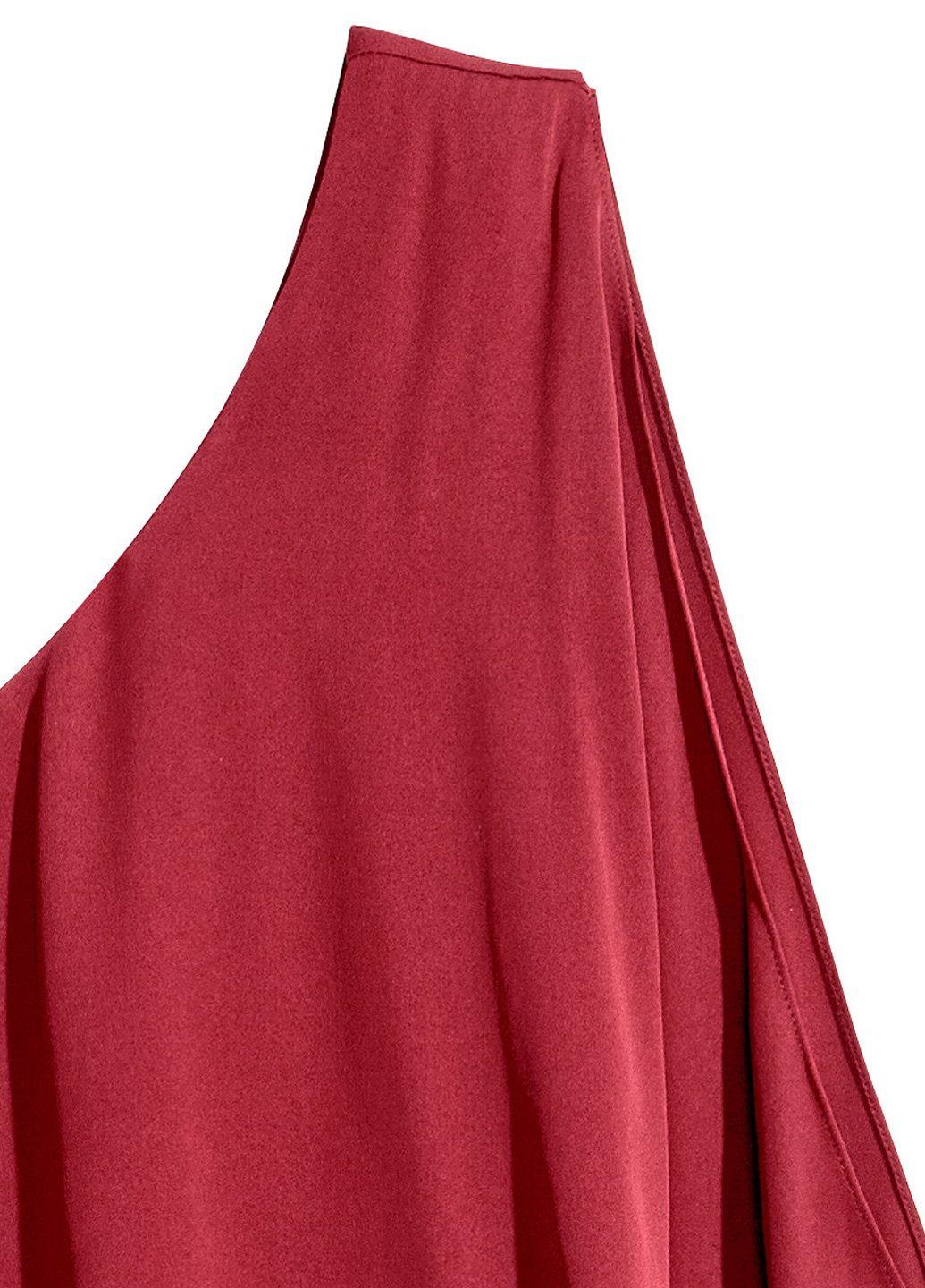 Бордовое вечернее платье а-силуэт H&M однотонное