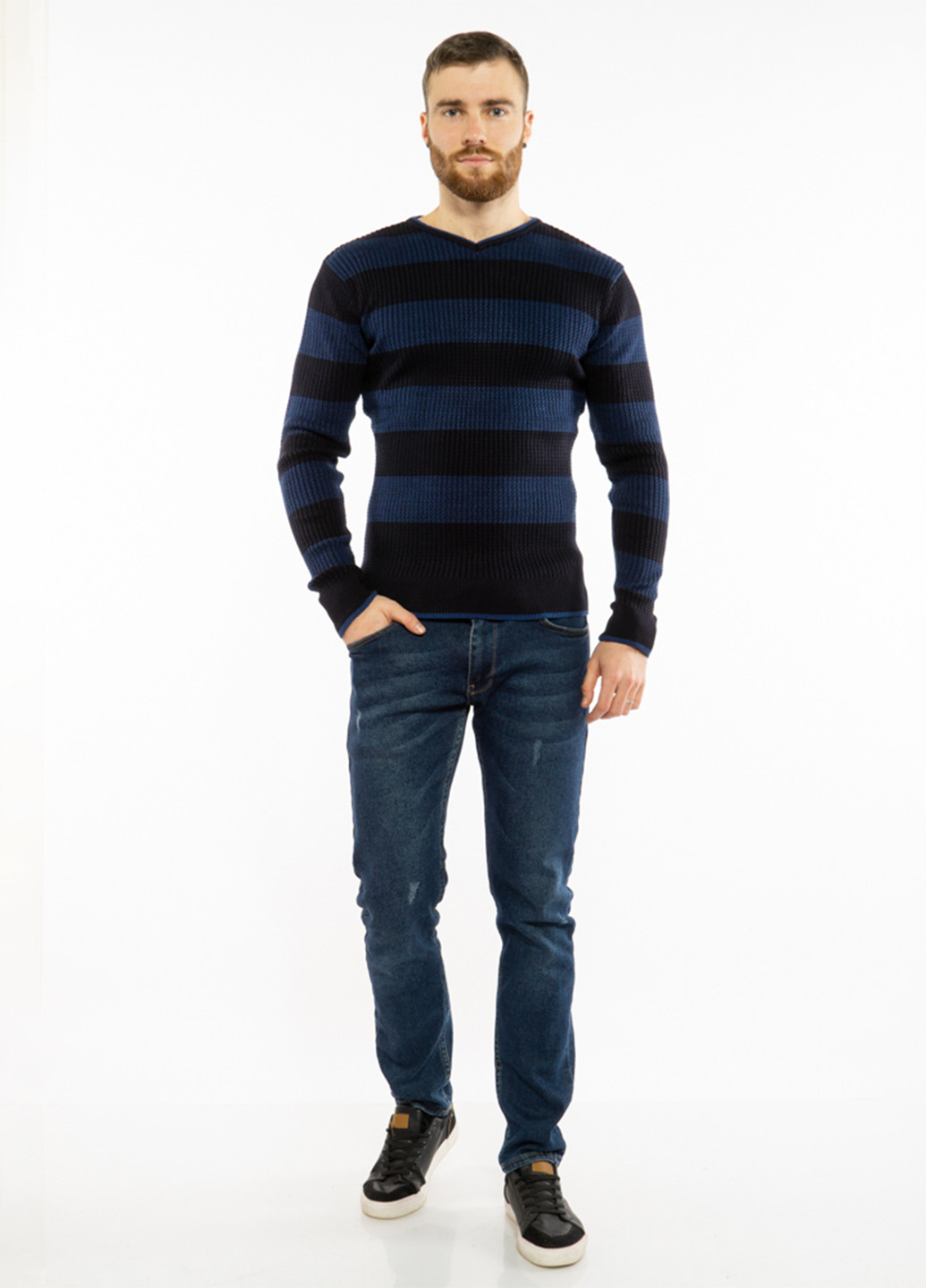 Комбинированный демисезонный пуловер пуловер Time of Style