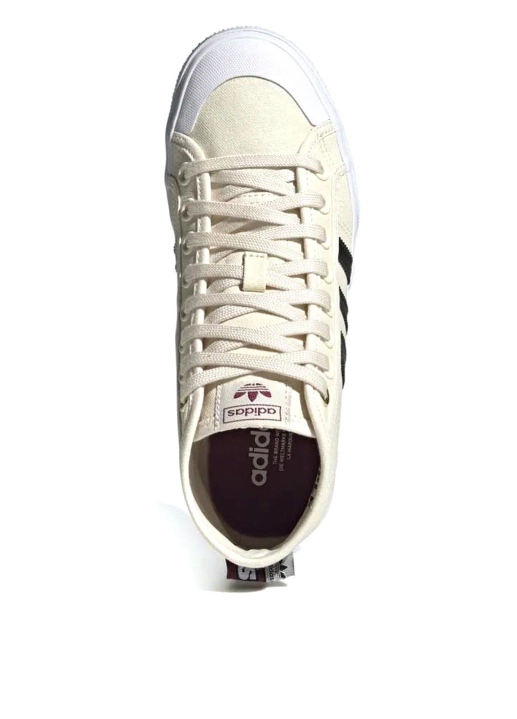 Светло-бежевые кеды h00641 adidas Nizza Platform Mid W Beige