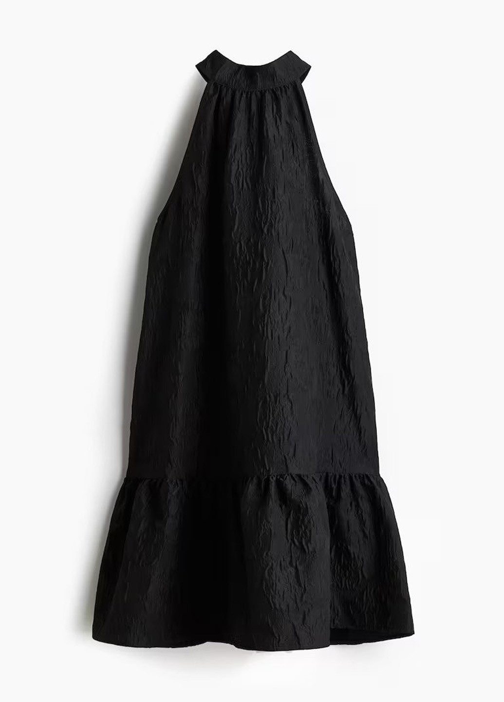 Черное кэжуал платье а-силуэт H&M однотонное