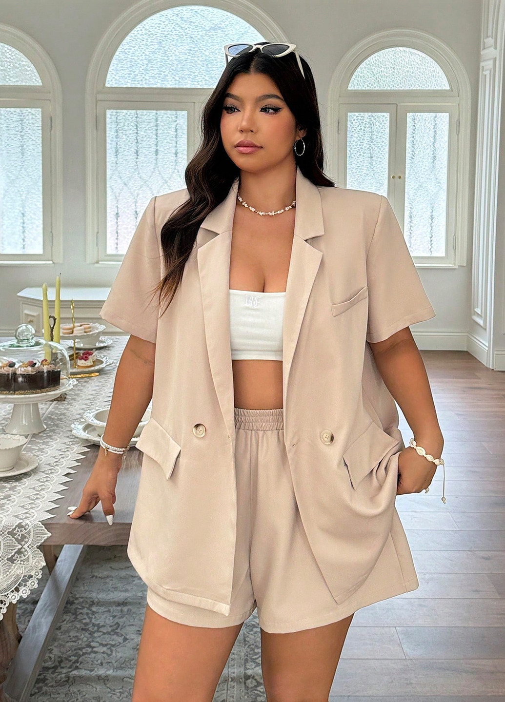 Костюм (жакет, шорти) SHEIN (365439936)