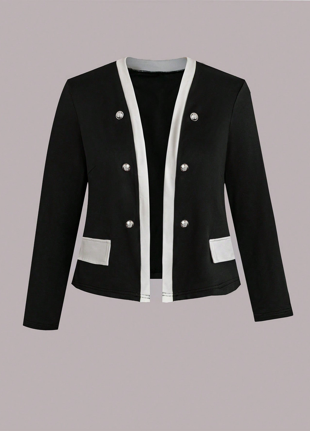 Черный демисезонный комплект (жакет, платье) SHEIN