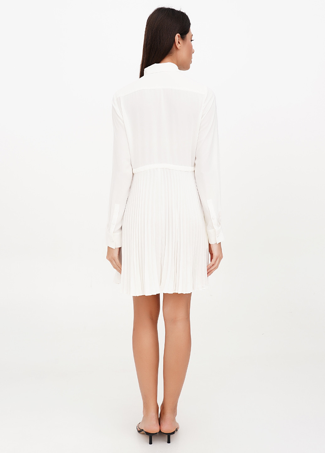 Айвори кэжуал платье плиссированное J.Crew однотонное