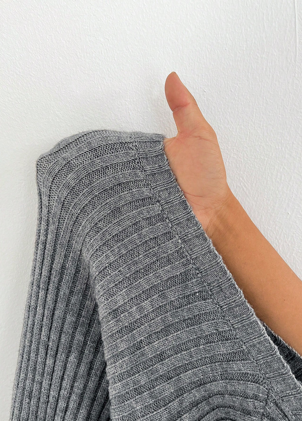 Темно-серое кэжуал платье платье-свитер SHEIN однотонное