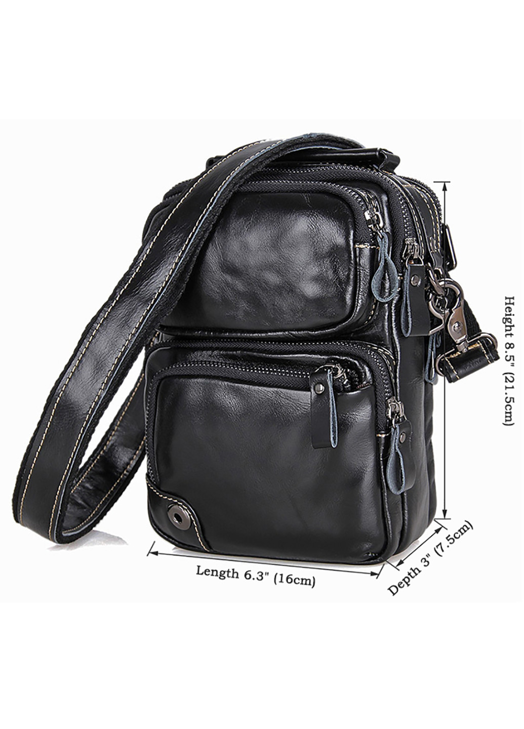 Мужская кожаная сумка 16х21,5х7,5 см Vintage (242188741)