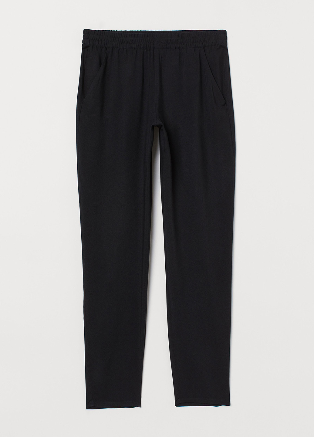 Черные кэжуал летние зауженные брюки H&M