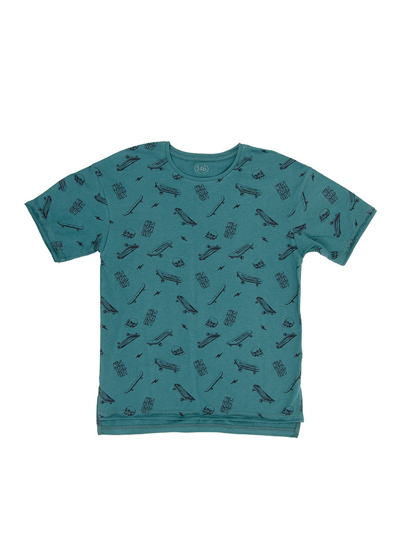 Зеленая демисезонная футболка для мальчика Фламинго Текстиль