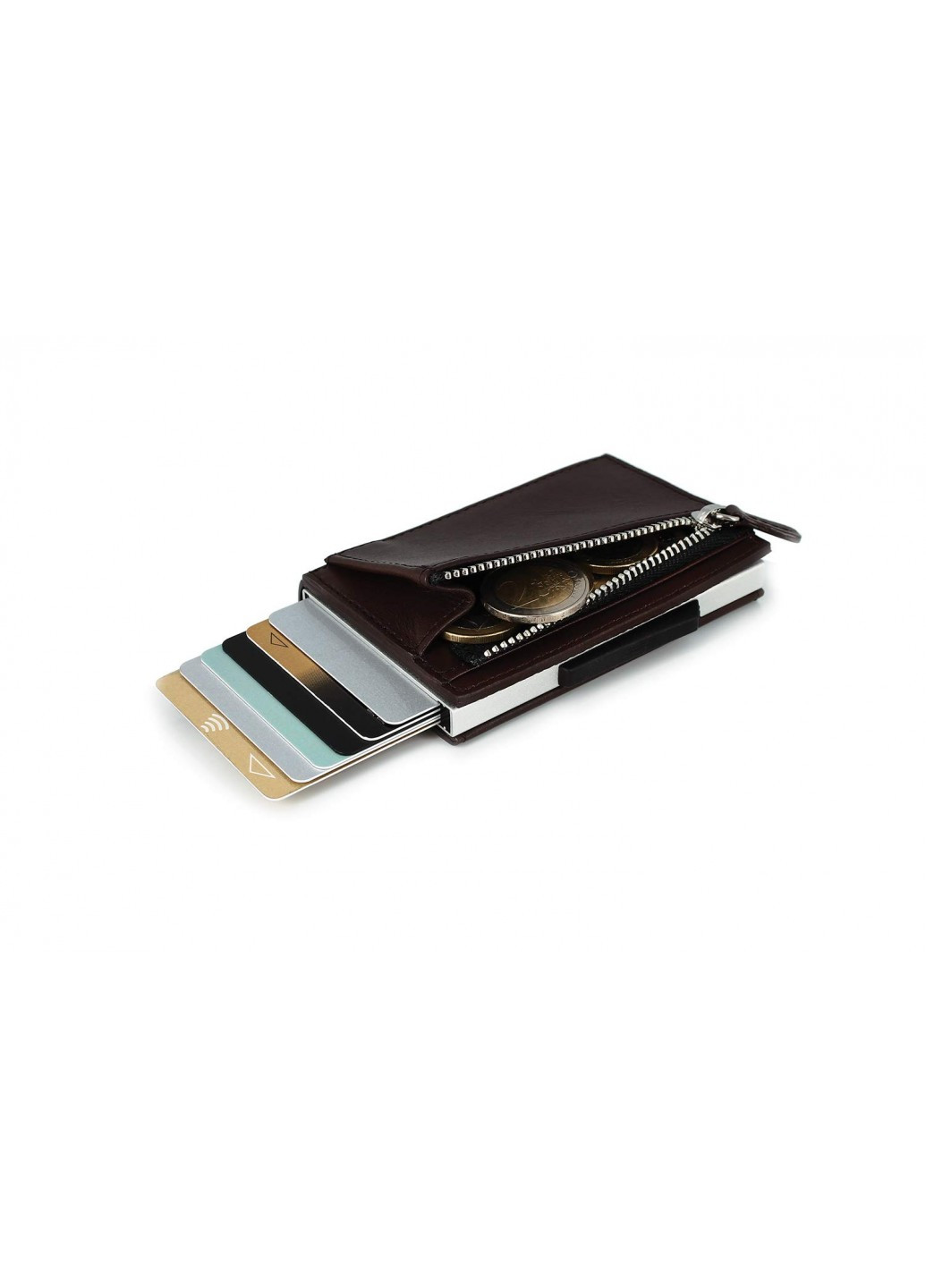 Бумажник на молнии OGON CASCADE SLIM ZIPPER; коричневый Ogon Designs (234706036)