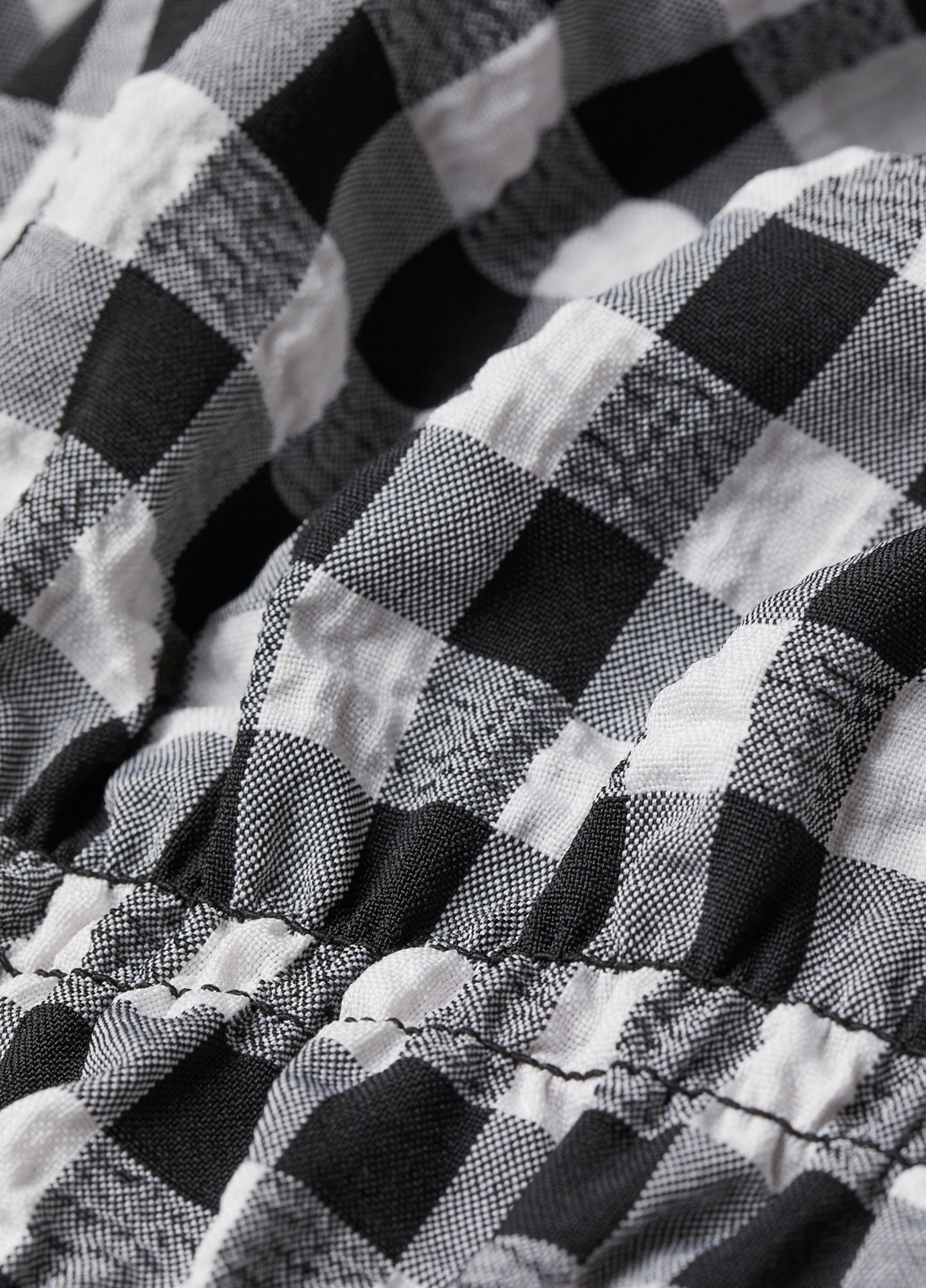Черно-белая демисезонная блуза с баской H&M