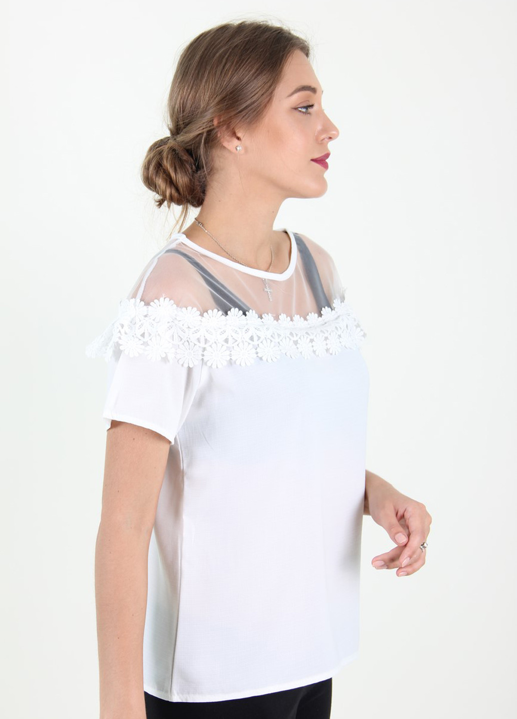Белая летняя блуза Ladies Fasfion