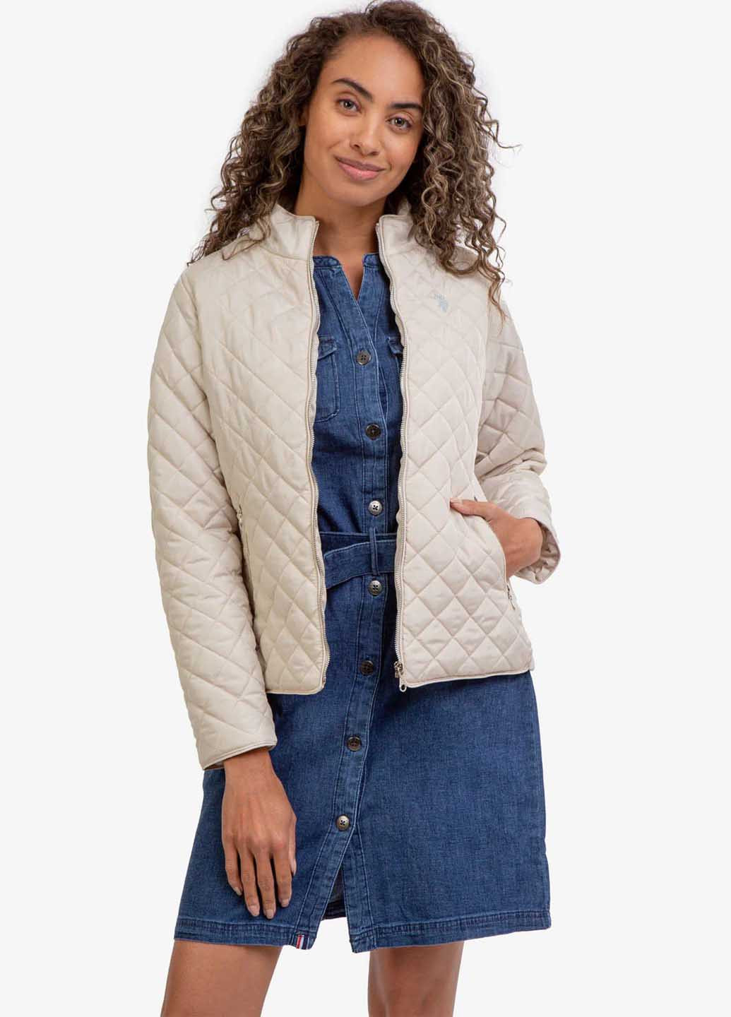 Молочна демісезонна куртка U.S. Polo Assn.