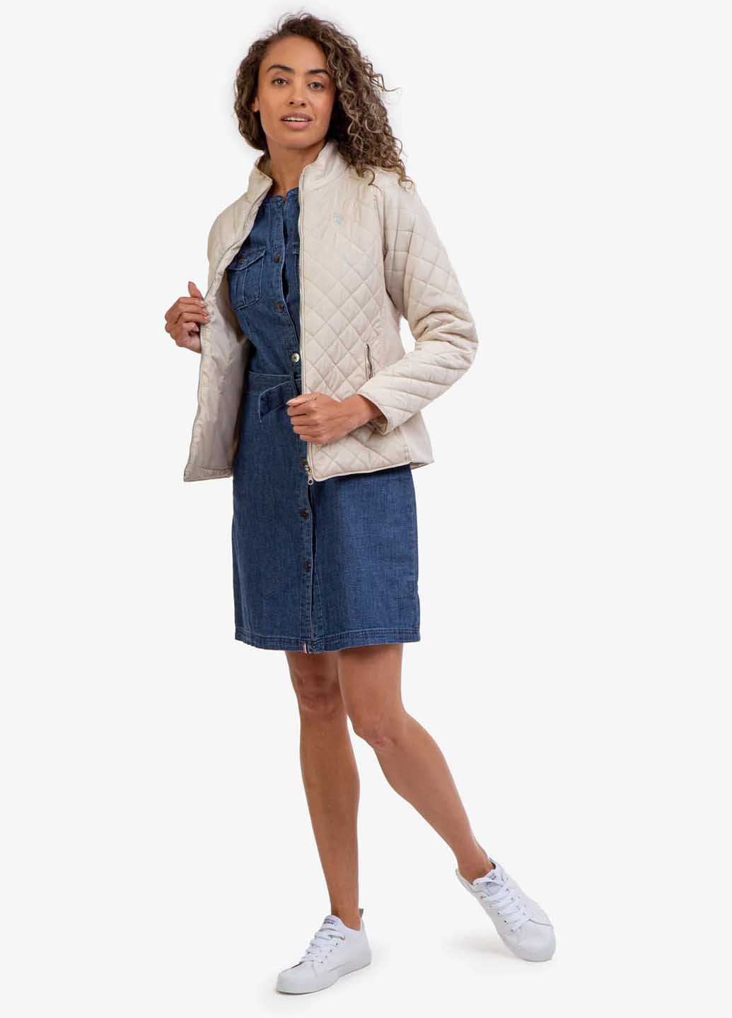 Молочна демісезонна куртка U.S. Polo Assn.