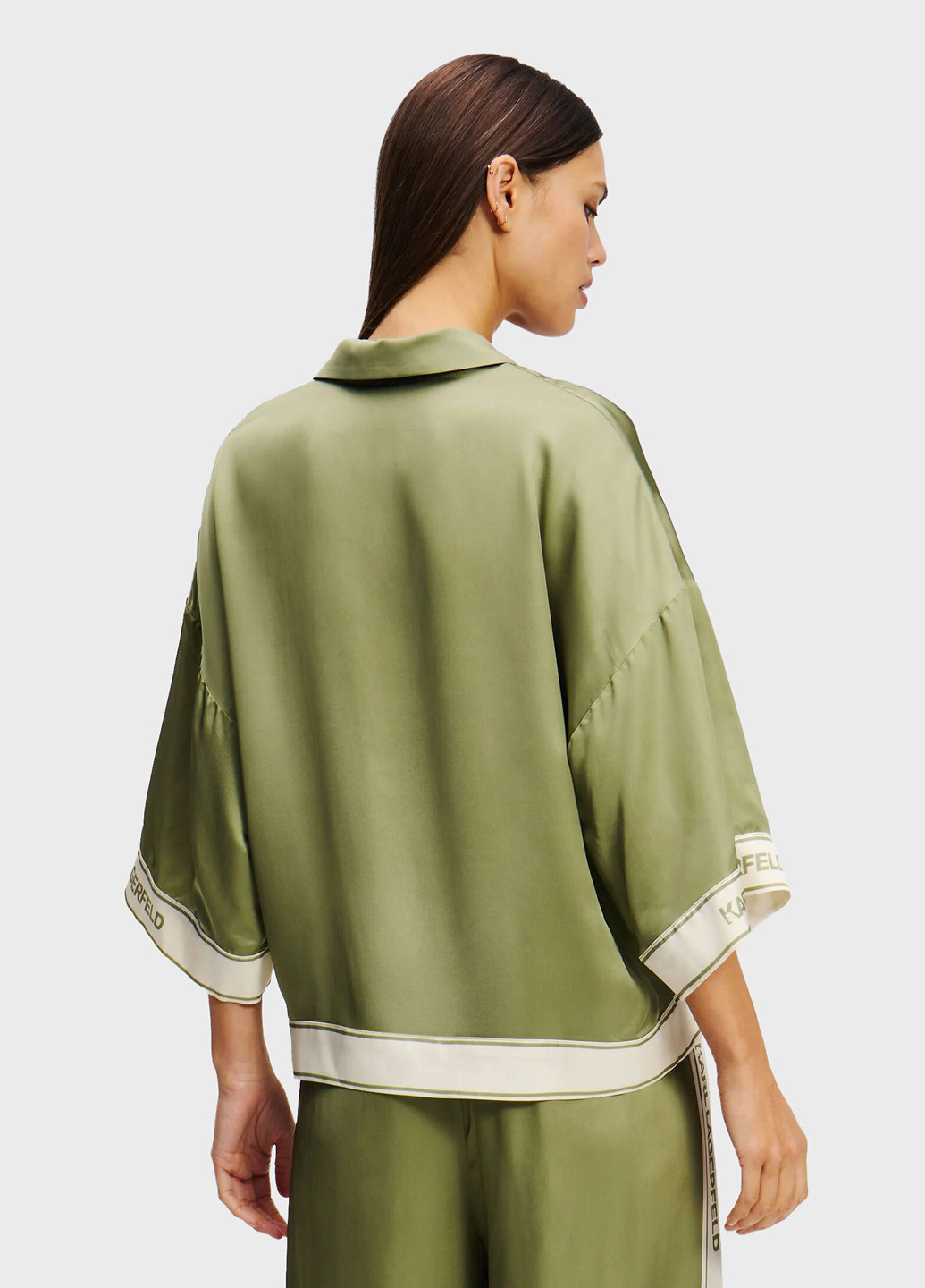 Оливкова блуза Karl Lagerfeld