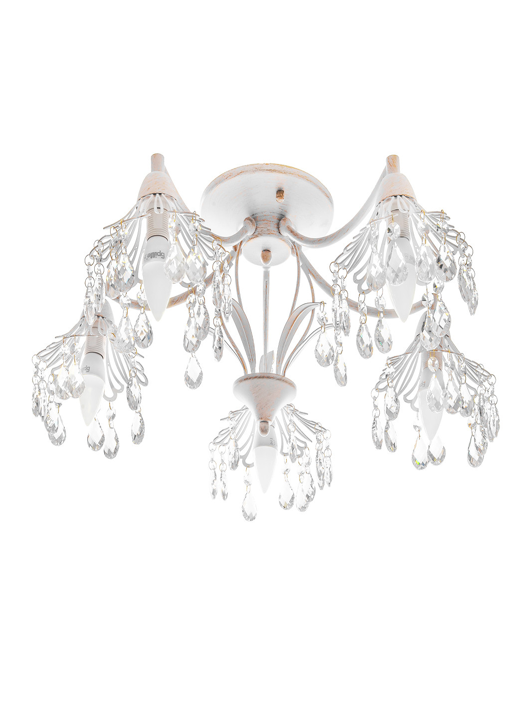 Люстра потолочная винтаж на 5 плафонов LK-632S/5 E14 WH Brille (251290871)