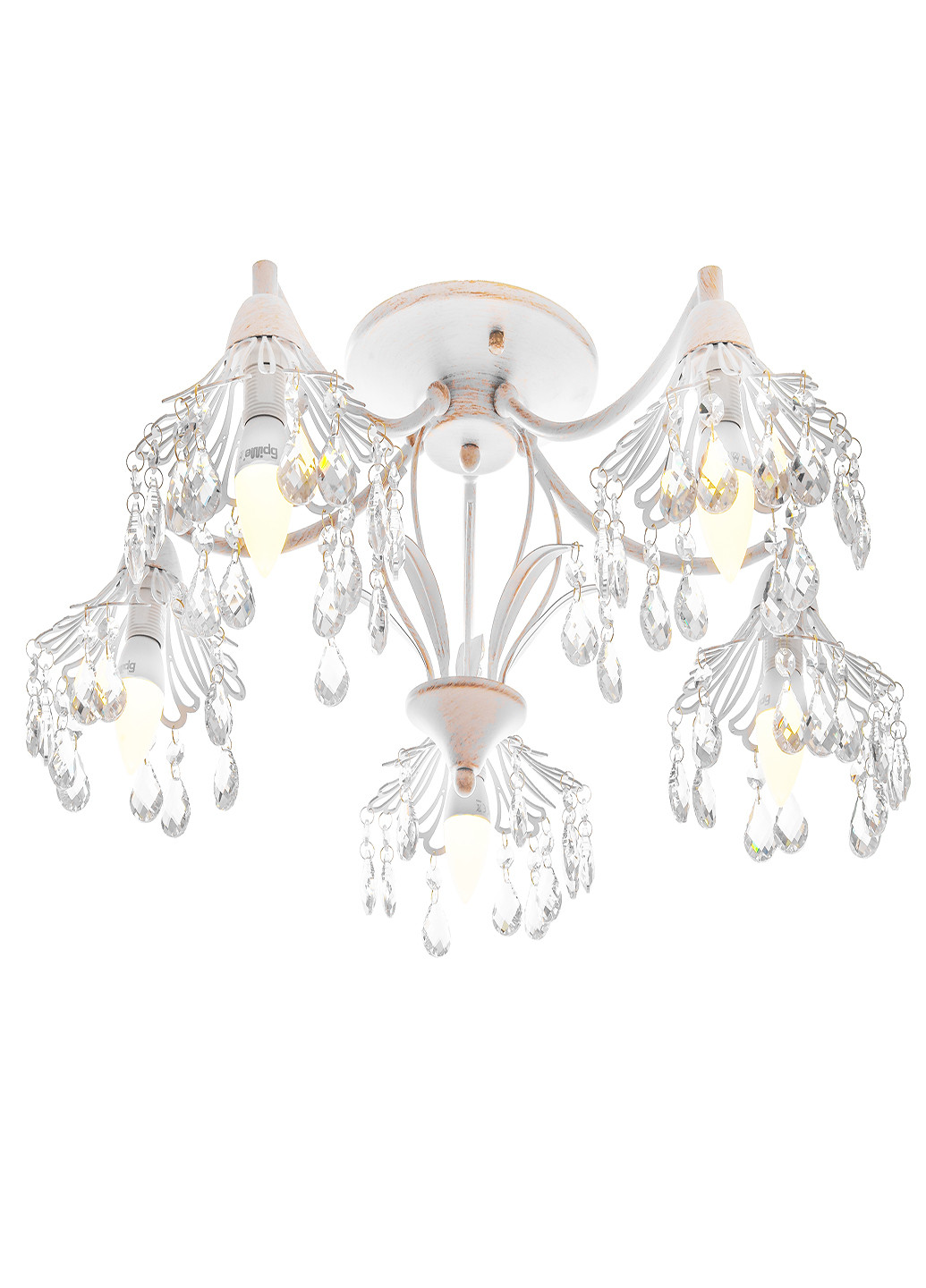 Люстра потолочная винтаж на 5 плафонов LK-632S/5 E14 WH Brille (251290871)