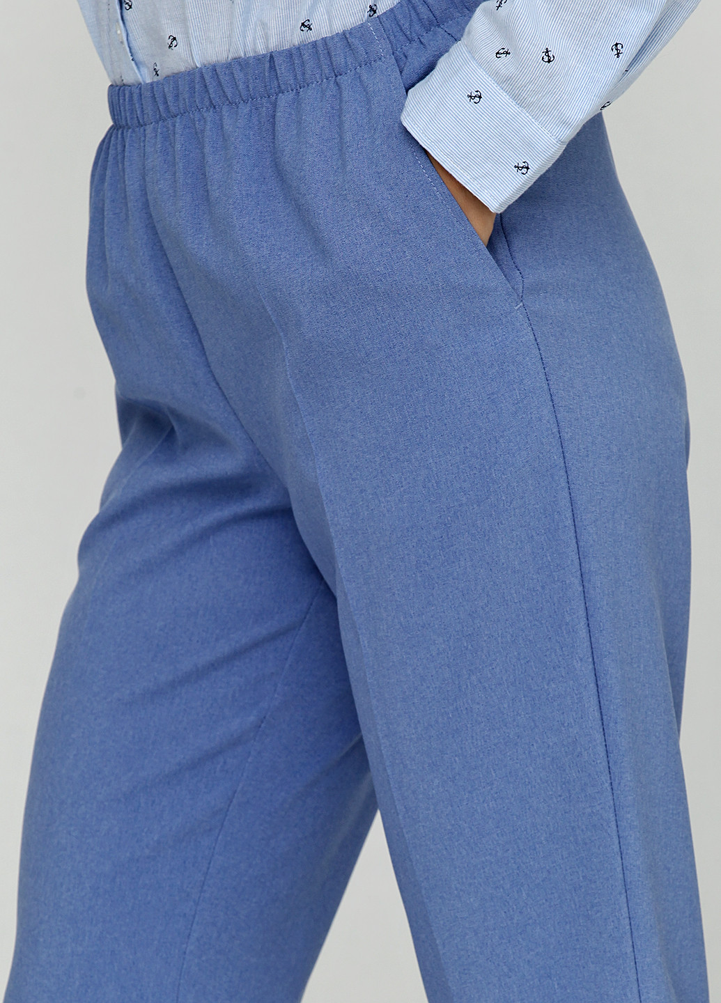 Голубые кэжуал демисезонные брюки BRANDTEX CLASSIC