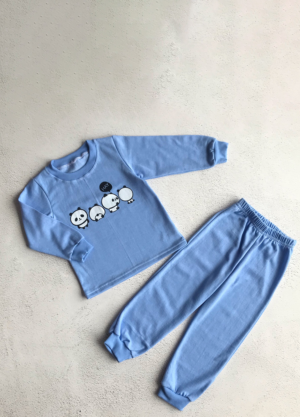 Голубая всесезон пижама (лонгслив, брюки) лонгслив + брюки AV Style