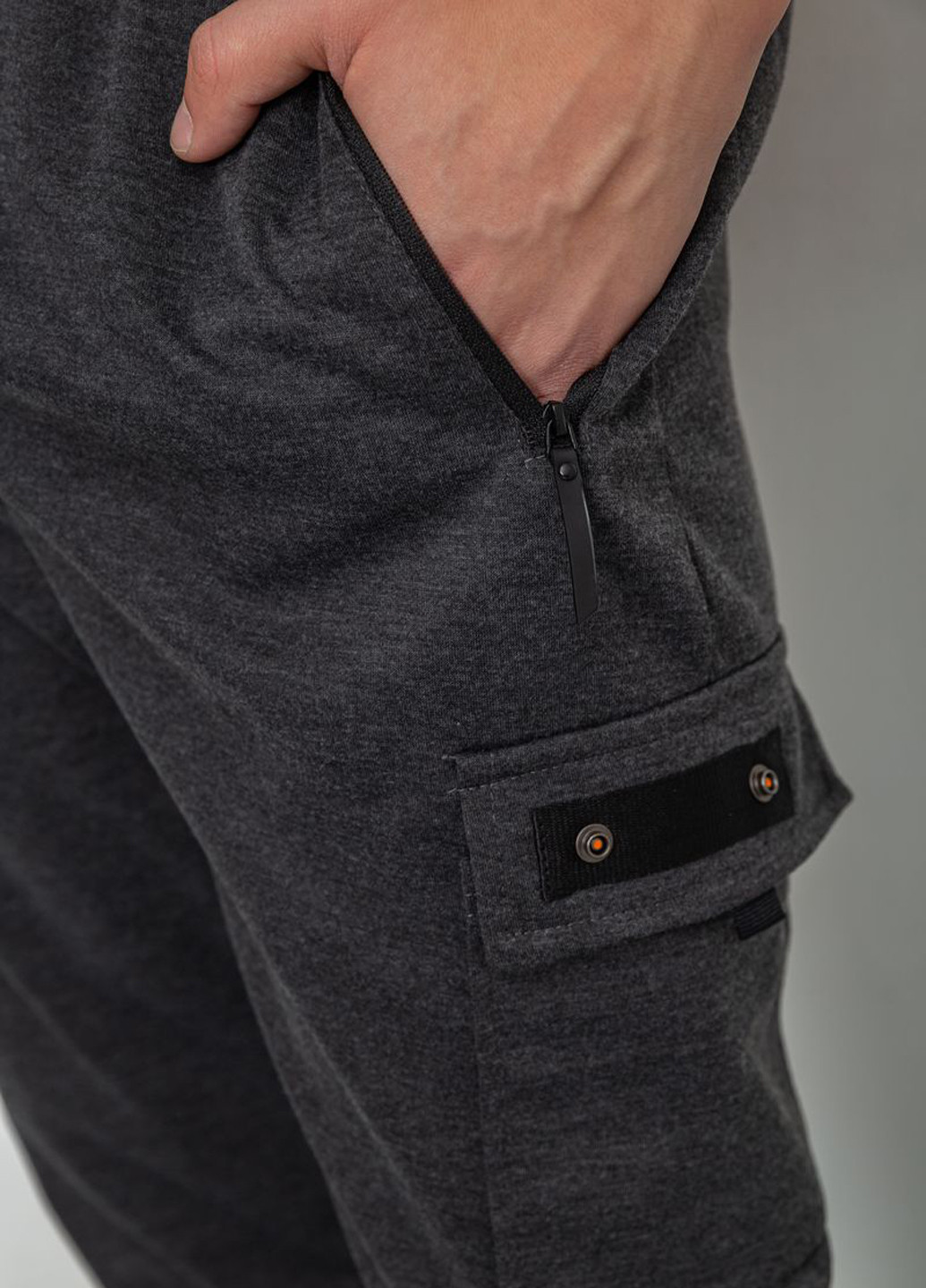 Темно-серые кэжуал демисезонные джоггеры, карго брюки Ager