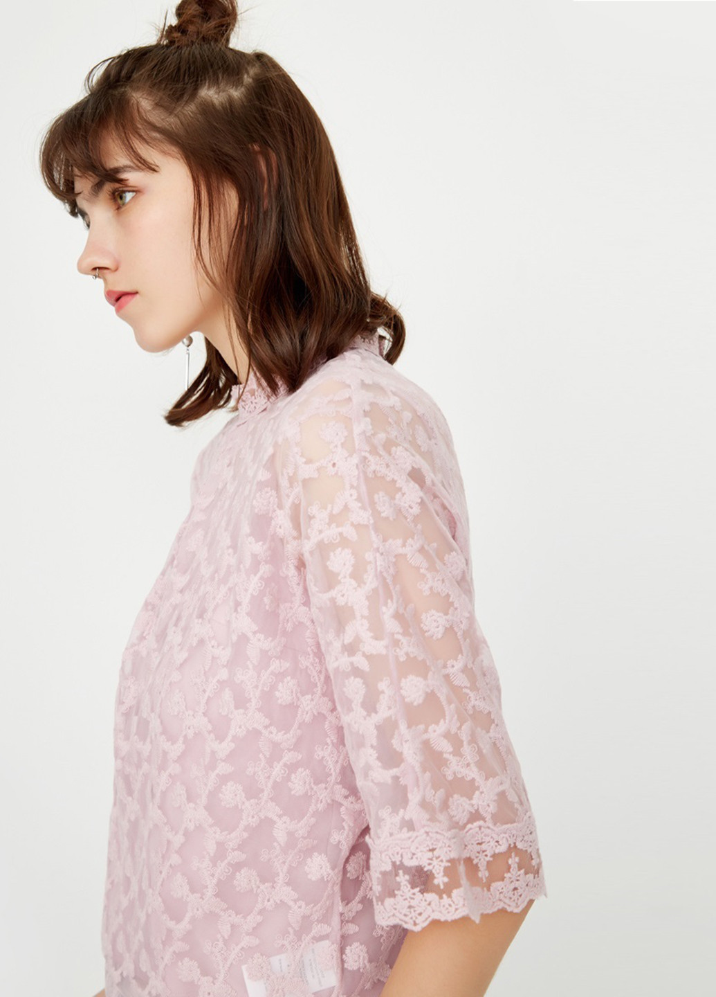 Пудрова блуза Only