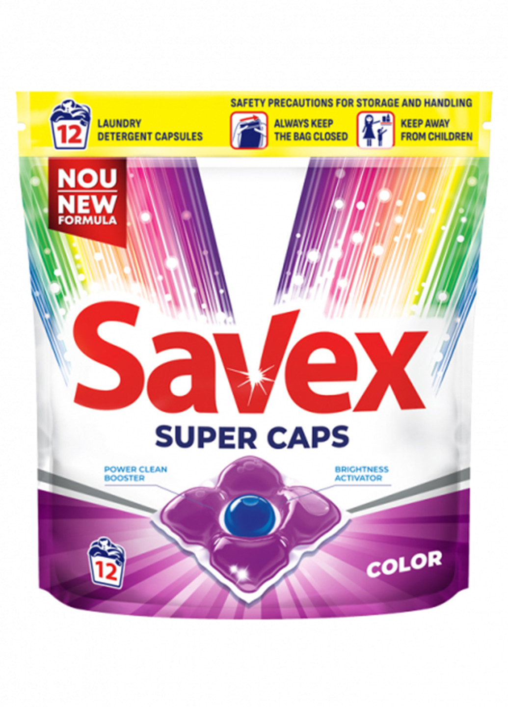 Капсулы для стирки Super Caps Color 8 12 шт Savex (254868651)