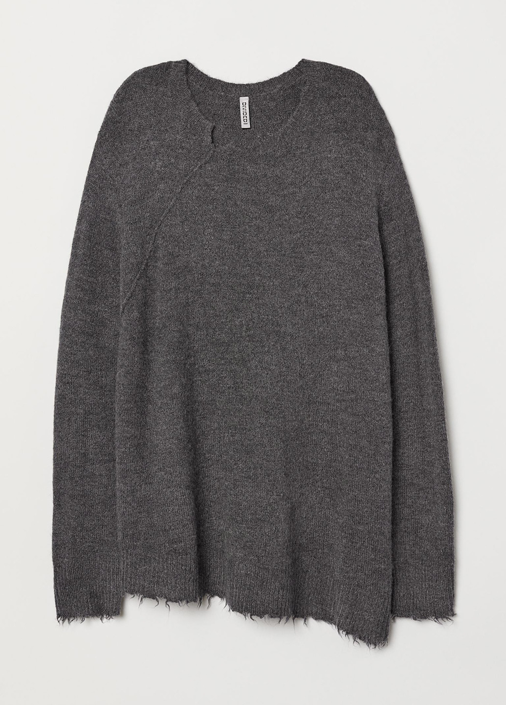 Темно-серый зимний светр зимовий вільного крою джемпер H&M