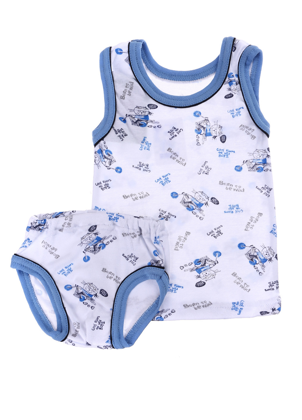 Синій демісезонний комплект (майка, труси) Baby Art