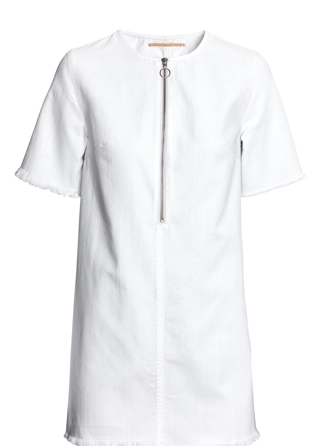 Белое джинсовое платье H&M однотонное