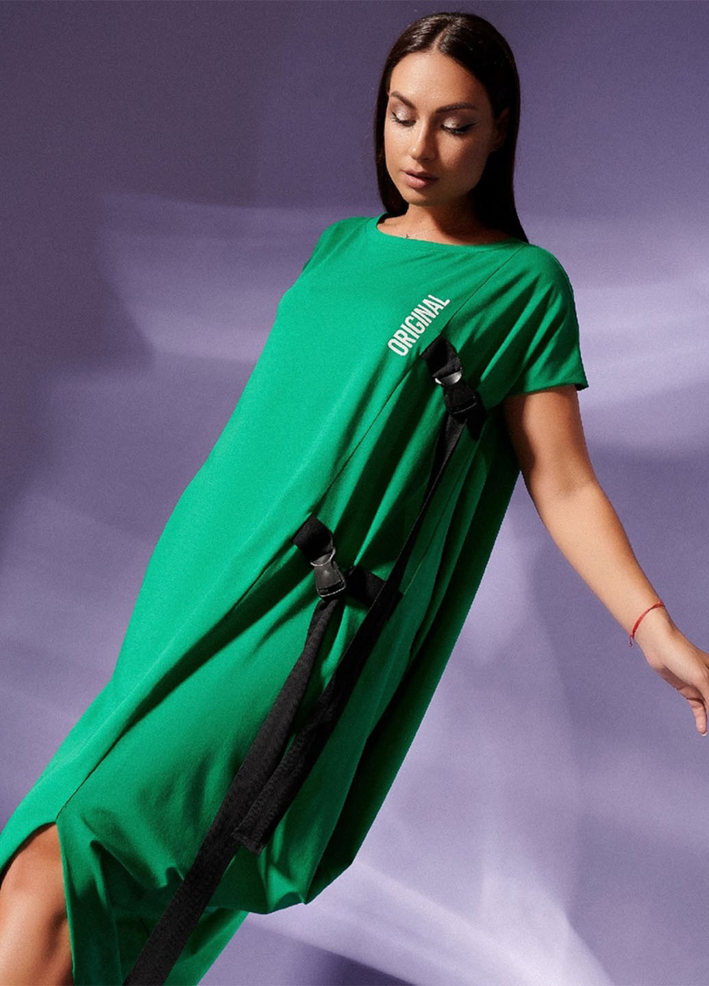 Зелена кежуал сукня футляр LibeAmore однотонна
