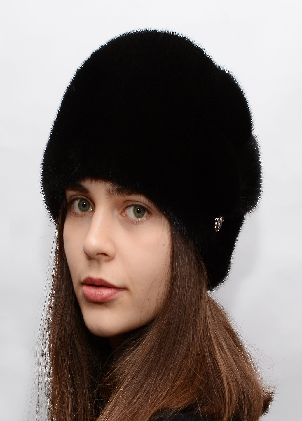 Жіноча норкова зимова шапка Меховой Стиль шарик листочки (211521267)