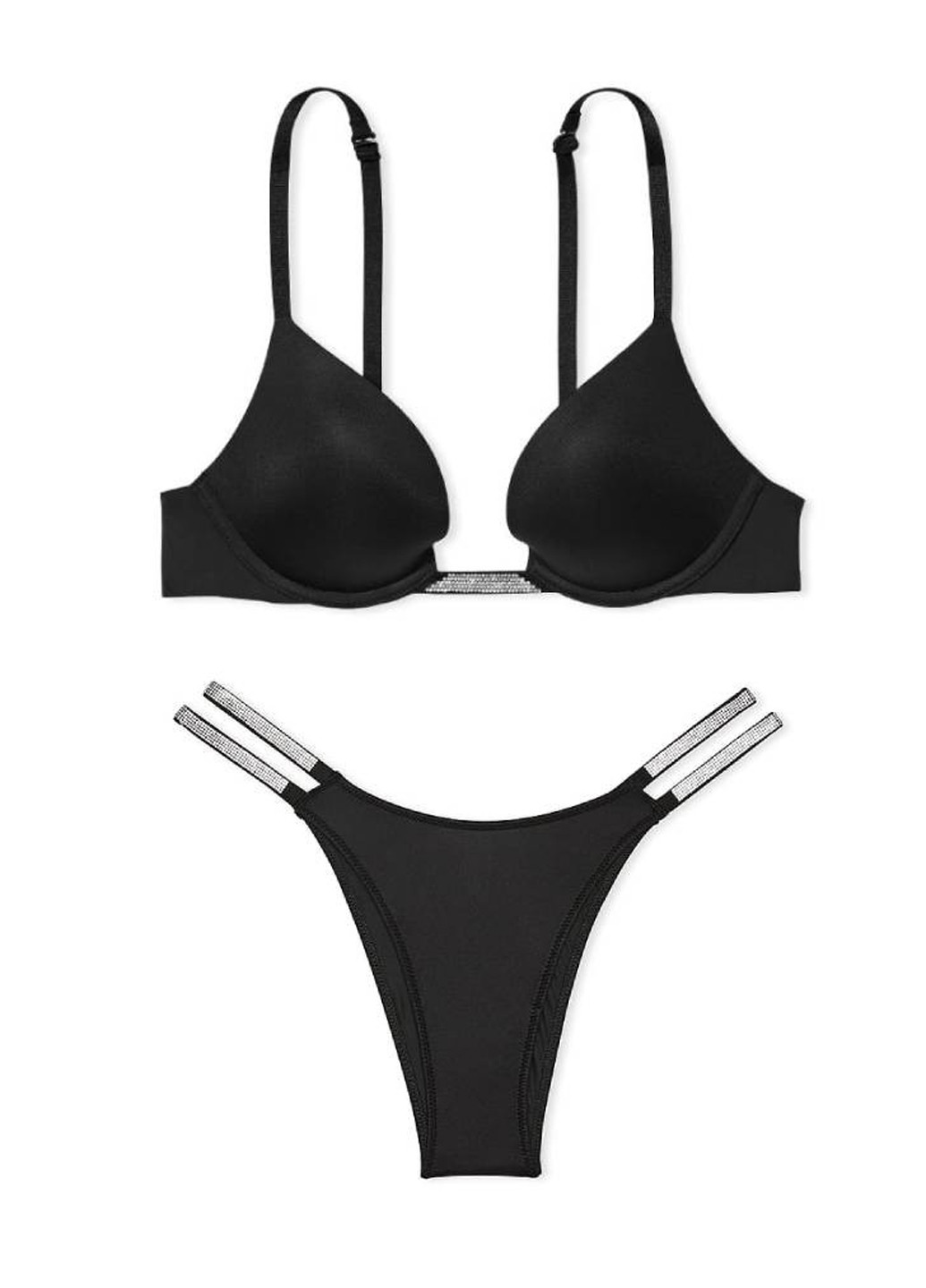 Черный демисезонный комплект (бюстгальтер, трусики) Victoria's Secret